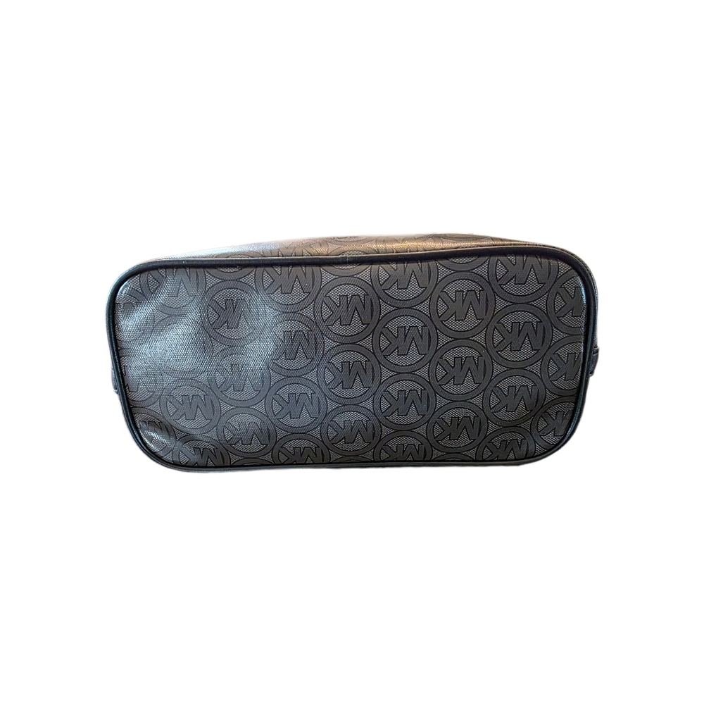 MICHAEL KORS Jodie Small Logo Set Tote Bag Black W-Matching Card Case Wallet NWT - Picture 4 of 10